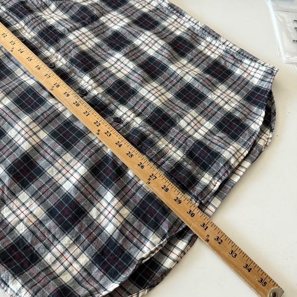 Pendleton Sir Pendleton Black & Cream Plaid Wool Button Up Shirt Mens LARGE - Picture 8 of 8